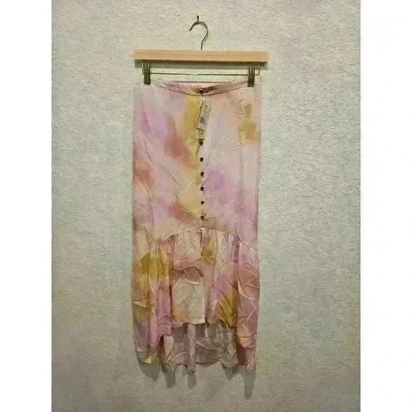 Rewind Aline skirt. Boho tye Dye long skirt. Pink size Medium - Picture 3 of 3